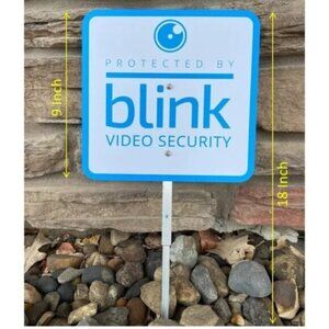 Blink Video Security Camera Yard Sign 9"x 9" and 2 Stickers for Window
